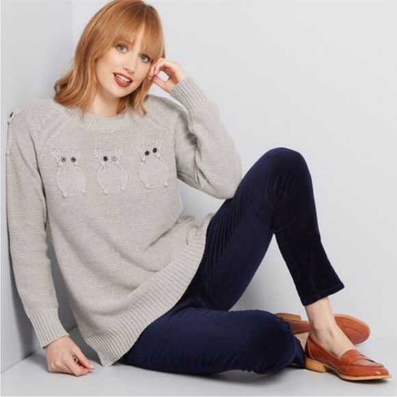 Modcloth Critter Credibility Mouse Sweater in Gray NEW - Picture 4 of 9